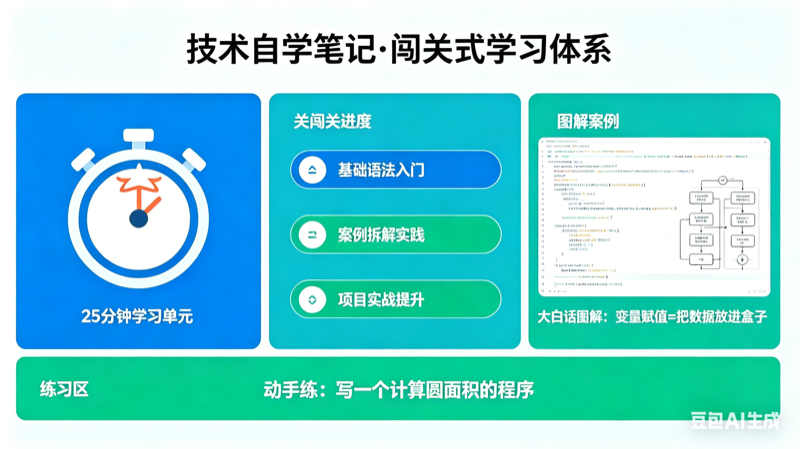 技术自学笔记闯关式学习体系